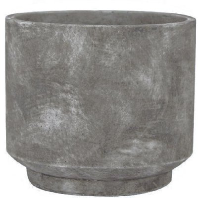 Mörkgrå kruka med vintage-mönster - 14cm hög