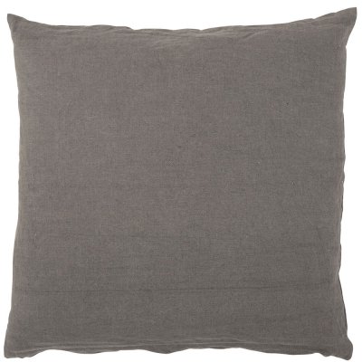 Grå linnekudde med ton av grön, grå-grön soffkudde från Holmen - 50x50 cm