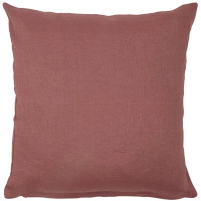 Mörk gammelrosa linnekudde från Holmen - 50x50 cm
