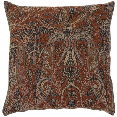 Röd kudde med orientaliska mönster 50x50