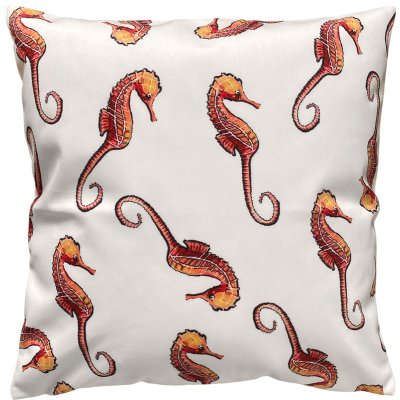 Vitt kuddfodral med färgglada Sjähöstar - Rolig till barn-rum -- 50x50 cm