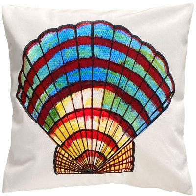 Kuddfodral Rolig med färgglad Snäcka - Passar i barn-rum - 50x50 cm