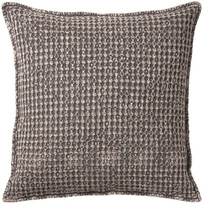 Kuddfodral i våffelmönstrad bomull - Mörkgrå grå 50x50 cm