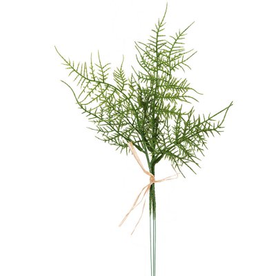 3 Kvistar Plumosus konstväxter i grönt - 35 cm
