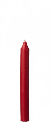 Röda lampettljus rustic - Vackert rustika ljus 18 cm höga