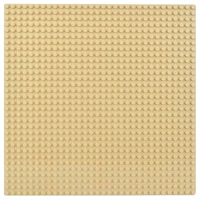 Beige LEGO basplatta, byggplatta stor - 32x32 studs - 25,5x25,5 cm