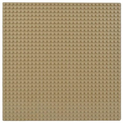 Mörk Beige LEGO basplatta Dark Tan, byggplatta stor - 32x32 studs - 25,5x25,5 cm