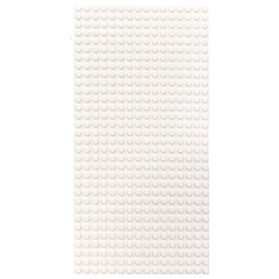 Vit byggplatta lego, Blasplatta 13x25,5 cm 16x32 studs