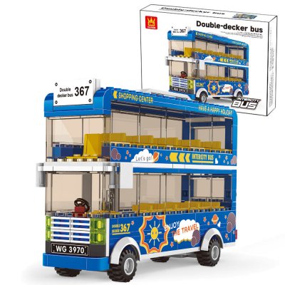 Lego Buss Blå Dubbeldäckare City - Wange 3970