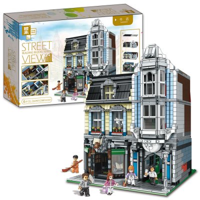 Lego ICONS Creator Expert - Bookstore - City Street View - Kompatibla byggklossar - zhegao QL0925