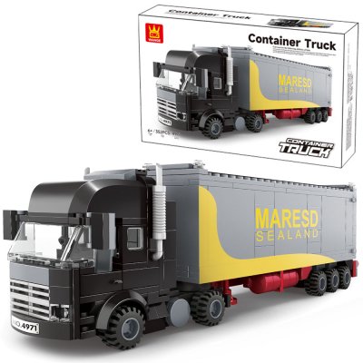 Lego Lastbil Svart och Grå - City Container Truck  - Wange 4971