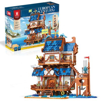 lego medieval fishing store - Medeltida fiske, medieval town Reobrix 66007