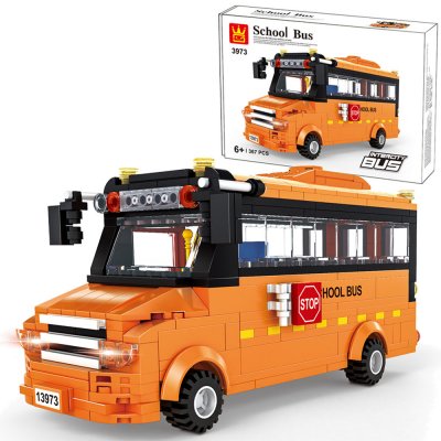 Skolbuss orange i LEGO, city - Wange 3973 367 legobitar