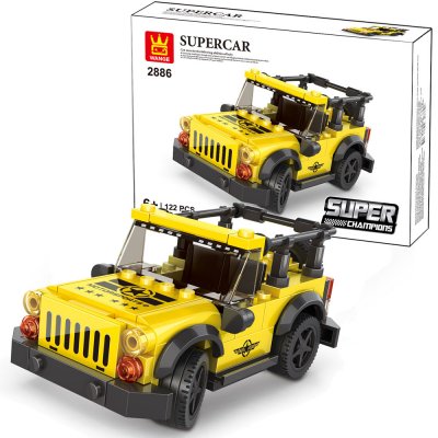 Röd Sportbil jeep Super Champions - Kompatibel med Lego