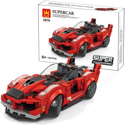 Röd Sportbil Super Champions - Kompatibel med Lego