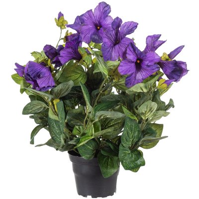 Lila Petunia konstblomma i kruka - 35 cm hög