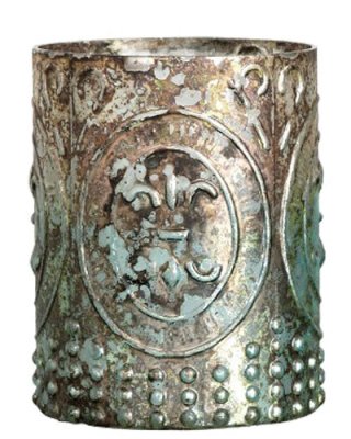 Ljuslykta för vämeljus - Antik turkos, 10cm hög