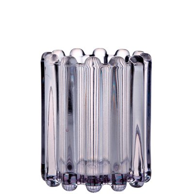 Ljuslykta i rökfärgat mörkblått glas för värmeljus - 8 cm hög