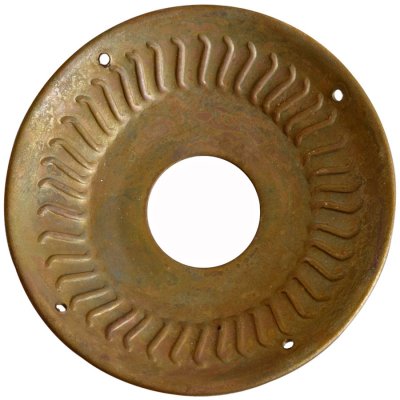 Ljusmanschett i mässing bankat mönster - 8,5 cm