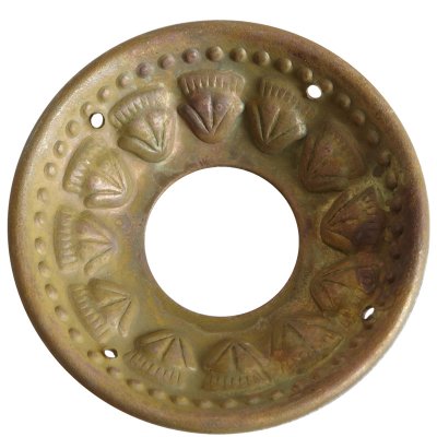 Ljusmanschett i metall mässing etsat mönster - 6,5 cm