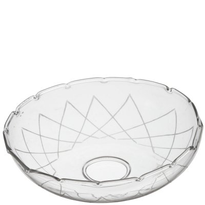 Ljusmanschett i glas med etsat mönster - 8 cm