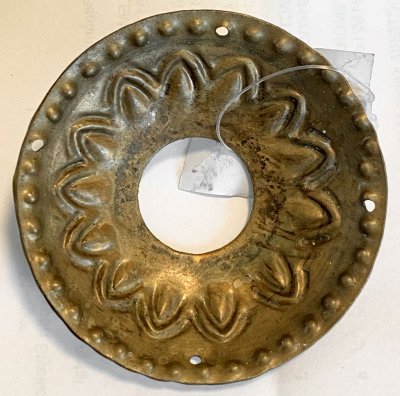 Ljusmanschett i metall mässing etsat mönster - 6,5 cm