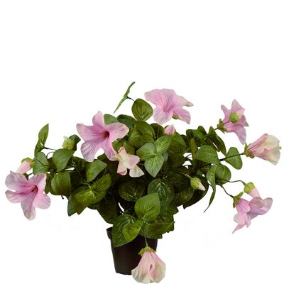 ljusrosa Petunia konstblomma i kruka - 30 cm hög