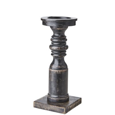 Ljusstake bronx svart - blockljus 30 cm hög - Affari