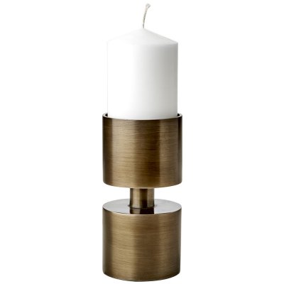 Ljusstake muno blockljus mässing 16 cm hög - Affari