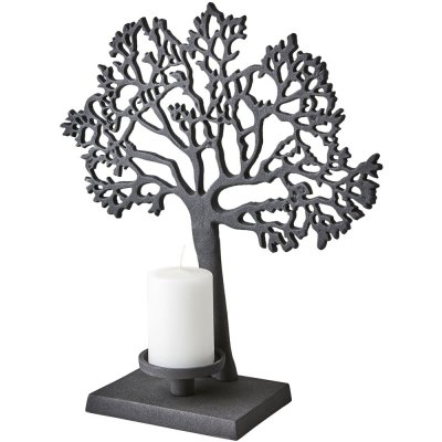 Svart ljusstake Hope från Affari - För blockljus och formad som ett träd - 42 cm hög