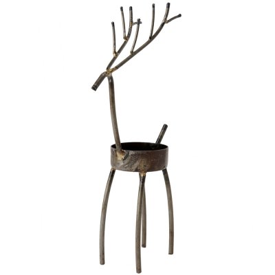 Ljusstake i smide för värmeljus - 19 cm hög