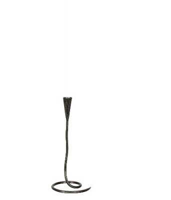 Ljusstake för kronljus - tillverkad i svart järn - 32cm hög