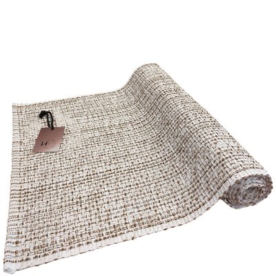 Vit och Brun, beige bordslöpare Oda Sand från Holmen Design - 140x40 cm