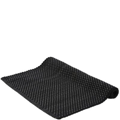 Svart och grå bordslöpare i bomull - 100x35 cm