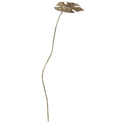 Löv på pinne, stick i antikbehandlad mässing - 26 cm