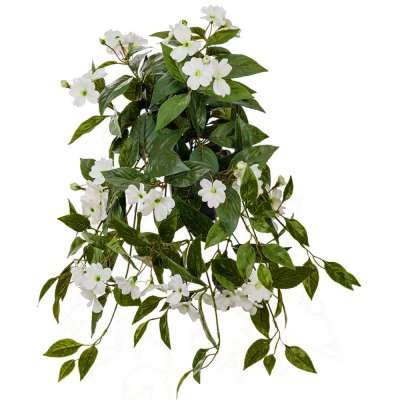 Hängväxt Vit Lyckliga Lotta 60 cm konstgjord blomma, krukväxt från mr Plant