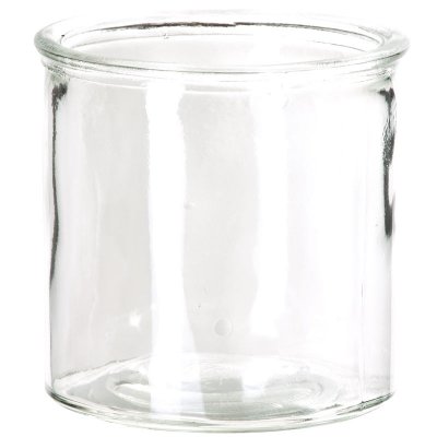 Glasburk som används som lykta eller vas - 10 x 10,5 cm hög