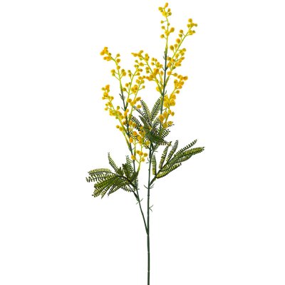 Mimosa kvist med gula blommor - Konstgjord från Mr Plant - 75 cm hög