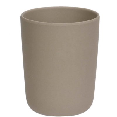 Beige, sandfärgad mugg, bägare outdoor i PLA bambufiber PLA 35 cl
