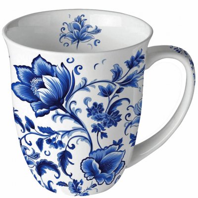 Mugg Design med blå blommor - Ambiente 40 cl