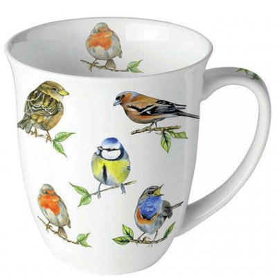 Mugg Design med olika fåglar och fågelarter - Ambiente 40 cl
