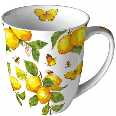 Mugg Design med mängder av gula citroner - Ambiente 40 cl