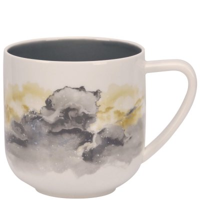 mugg, kaffemugg, temugg horisont med grå motiv - 500 ml