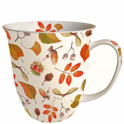 Mugg Design med höstmotiv med höstkvistar, höstlöv, frukt och bär - Ambiente 40 cl