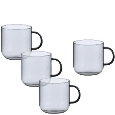 Kaffmugg Lundi Rökfärgat glas 4-pack 35cl - Modern House