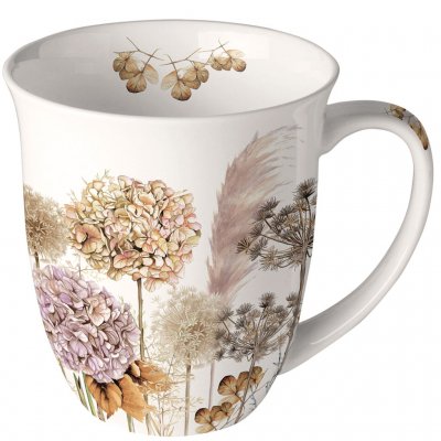 Mugg Design med olika torkade blommor - Ambiente 40 cl