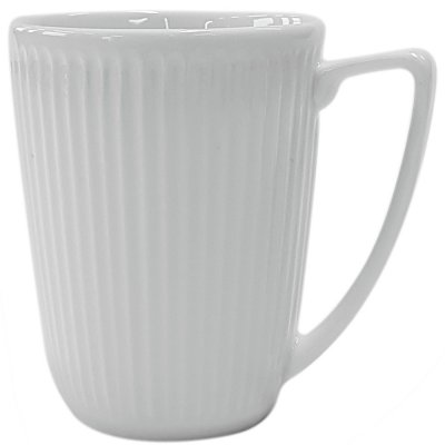 Vit mugg randig struktur contour - 25 cl