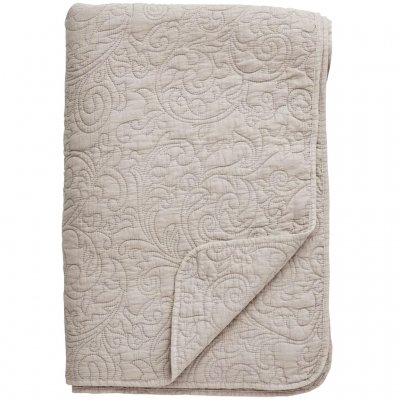 Säng-överkast Isabelle Linnefärgad - Lene Bjerre Design quiltad 260x240 cm