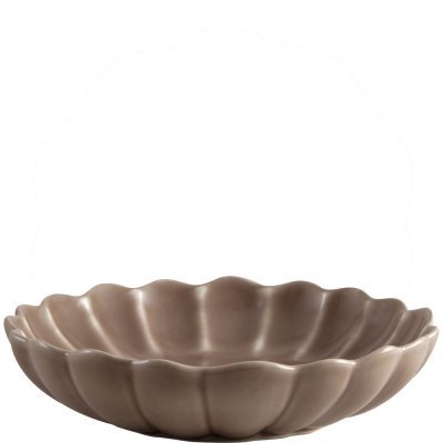 Brun pastatallrik Lotus från Stiernholm - Formad som lotusblomma i stengods - 21,5 cm