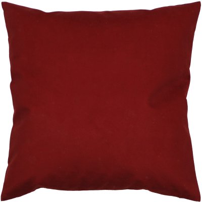 Röd prydnadskudde i sammet, bomullssammet - 50x50 cm